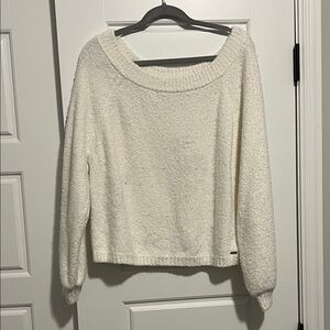 Hollister Off-the-Shoulder Cream Sweater